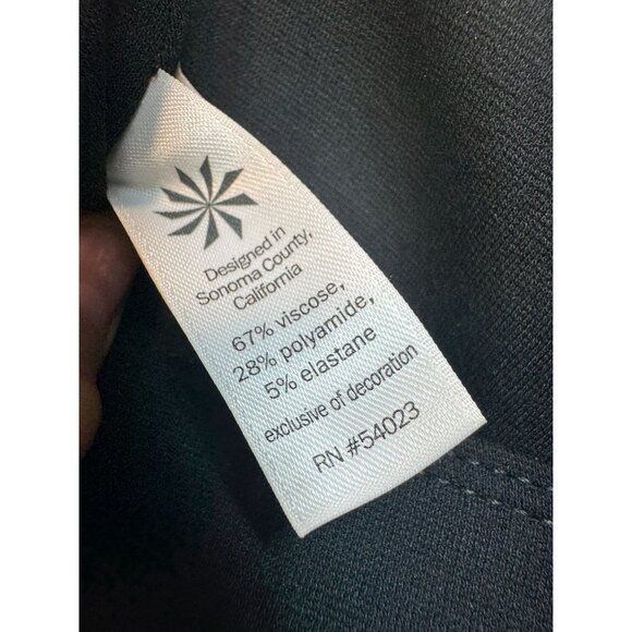 Athleta Moto Ponte Skirt Womens 2 Black Knit Mini A-Line Zipper Pockets Casual - Picture 3 of 9